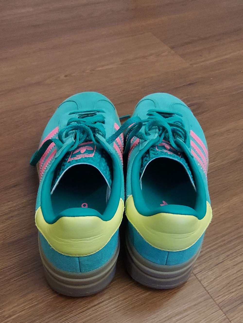 adidas Women’s Green Pink Gazelle Sneakers - Picture 7 of 7